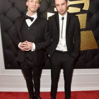 LOS ANGELES, CA - FEBRUARY 12:  Josh Dun (L) and Tyler Joseph of Twenty One Pilots attends The 59th GRAMMY Awards at STAPLES Center on February 12, 2017 in Los Angeles, California.  (Photo by Alberto E. Rodriguez/Getty Images for NARAS)